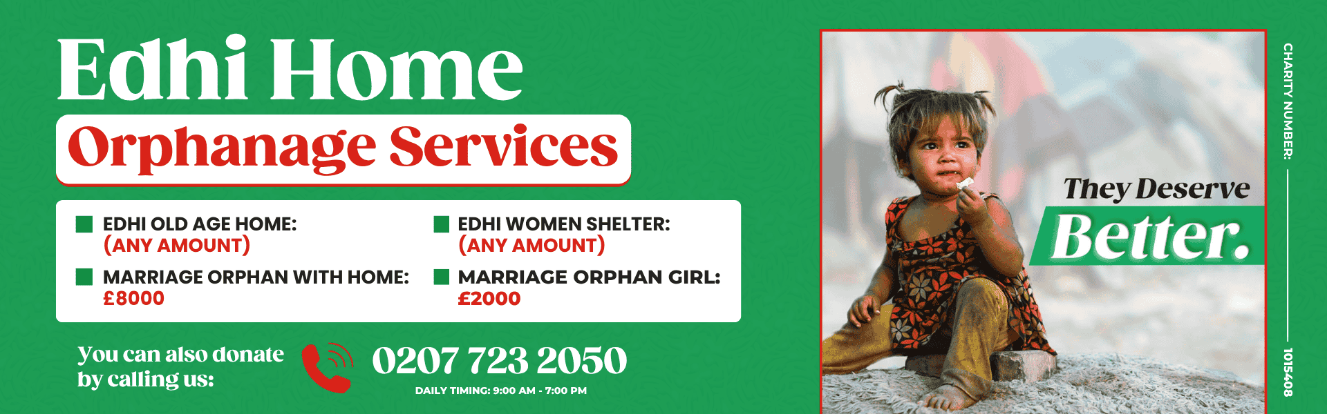 Edhi Home Orphanage Services Banner